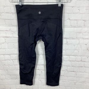 Athleta Crop Leggings Athleisure Yoga Running‎ Black Women’s Size Medium